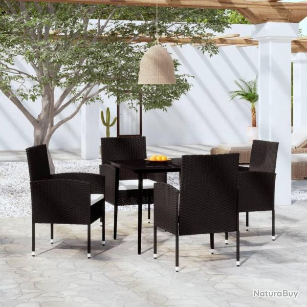 Ensemble � manger de jardin 5 pcs Noir