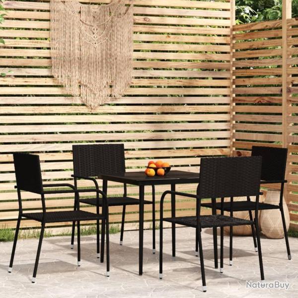 Ensemble � manger de jardin 5 pcs Noir