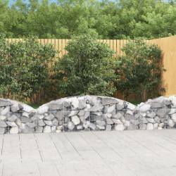 Panier de gabions arqu&eacute; 200x30x40/60 cm Fer galvanis&eacute;