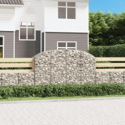 Panier de gabions arqu&eacute; 200x50x120/140 cm Fer galvanis&eacute;