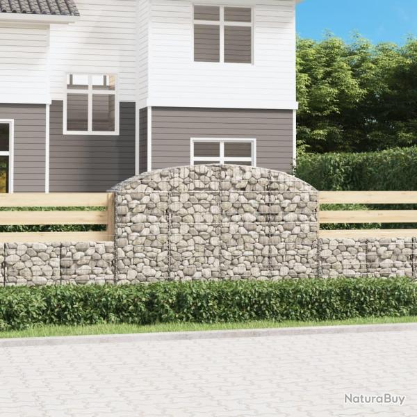 Panier de gabions arqu� 200x50x120/140 cm Fer galvanis�