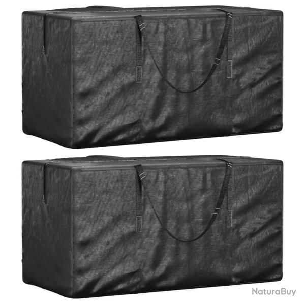 Sacs de rangement pour sapin de No�l 2 pcs noir poly�thyl�ne