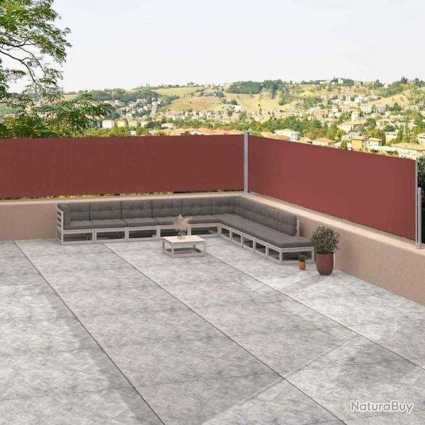 Auvent lat�ral r�tractable Marron 117x1200 cm
