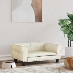 Lit pour chien cr&egrave;me 70x45x30 cm velours