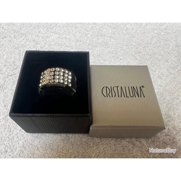Bague en cristal cristaluna vera acrylique transparente swarovski neuf 100 109 00