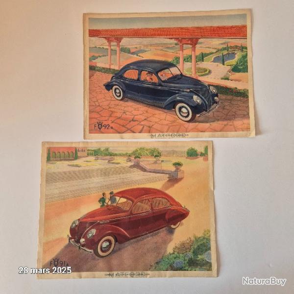 Belles publicit�s sur les automobiles Mattford, Fv892a et Fv891a en couleur