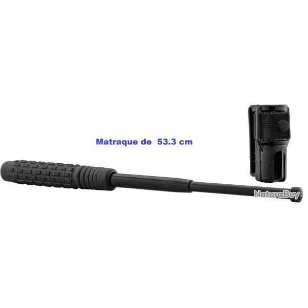 Matraque  telescopique de 53.3 cm en acier