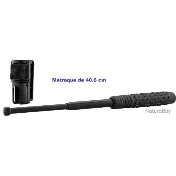 Matraque  telescopique de 40.60 cm en acier