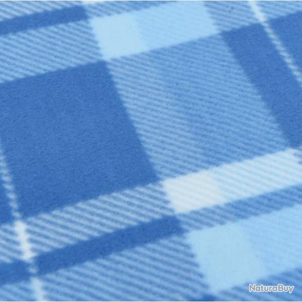Couverture de pique-nique pliable en velours bleu 200 x 200 cm - Confort maxi pratique