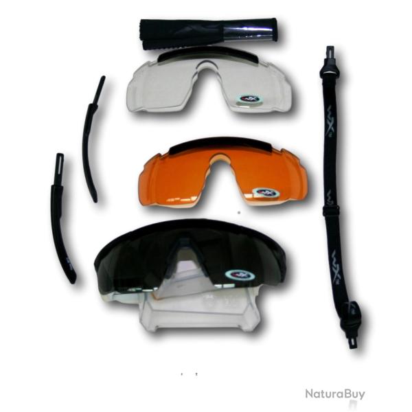 LUNETTE DE PROTECTION WILEY X SABER VERRE FUME ORANGE TRANSPARENT