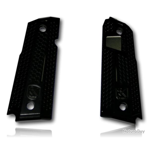 PAIR PLAQUETTE ALU M-ARMS MONARCH 2 POUR 1911 NOIR