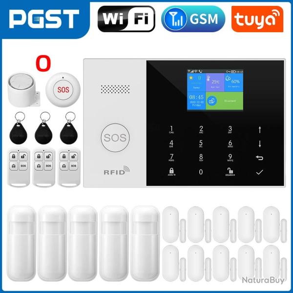 Systeme Alarme Sans Fil Wifi GSM Google Alexa, Modele: Kit O