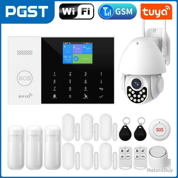 Systeme Alarme Sans Fil Wifi GSM Google Alexa, Modele: Kit S