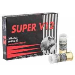 Cartouches Prevot Super V12 Expansive - Demi-blind&eacute;e - Cal. 12/67 - 29 g / Par 1