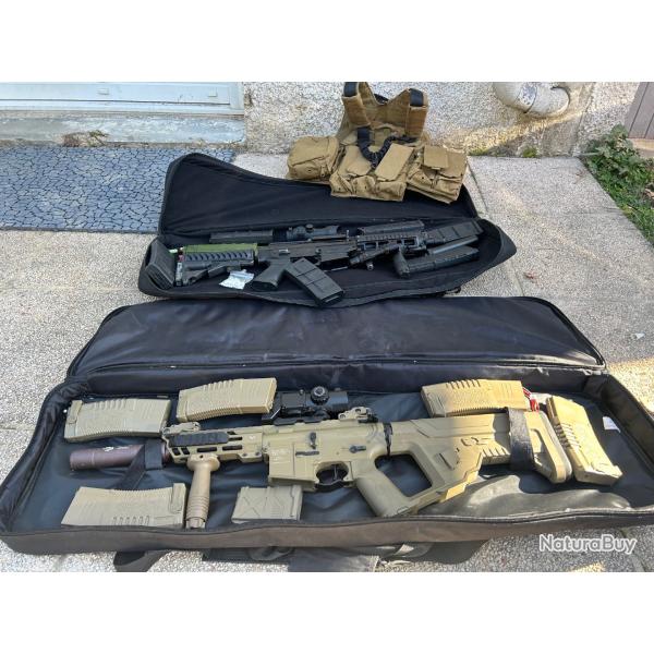 Pack Airsoft - SIG Shorty + M4A1 + Accessoires - 460 �