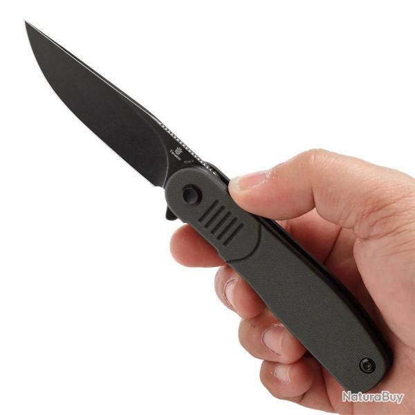 Couteau Pliant Tenable Einar OD Green Lame Drop Point Acier Nitro-V BLK Manche G10 OD Green T2072A1