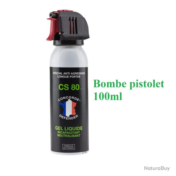 Bombe Anti-Agression GEL CS80  100 ml