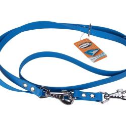 Laisse R&eacute;glable BIOTHANE 19mm 2 m 19 mm bleu clair