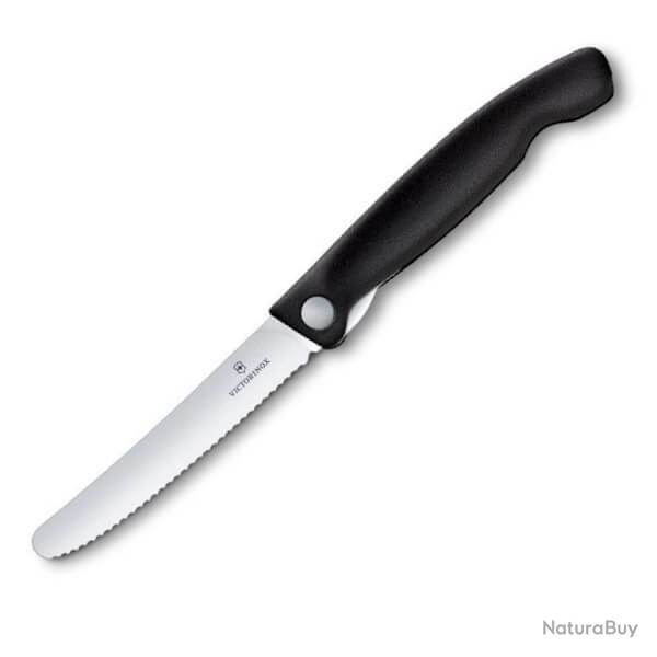 6.7833.FB Couteau d'office pliant noir dent Victorinox Swissclassic