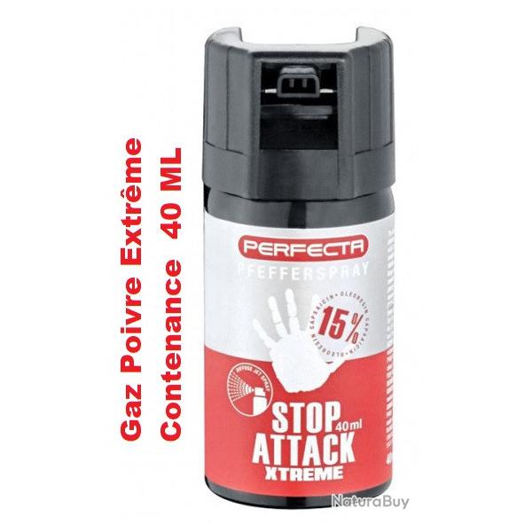 Bombe Stop Attack - Gaz POIVRE Extr�me   40 ml