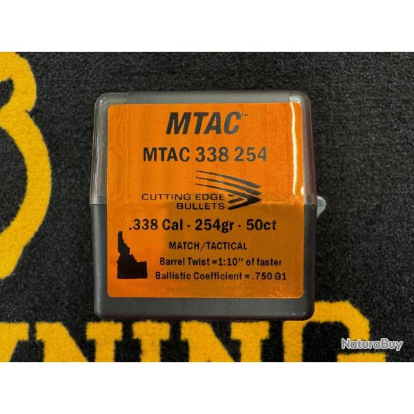 vente flash Cutting Edge Bullets MTAC .338 254 grs (x50)