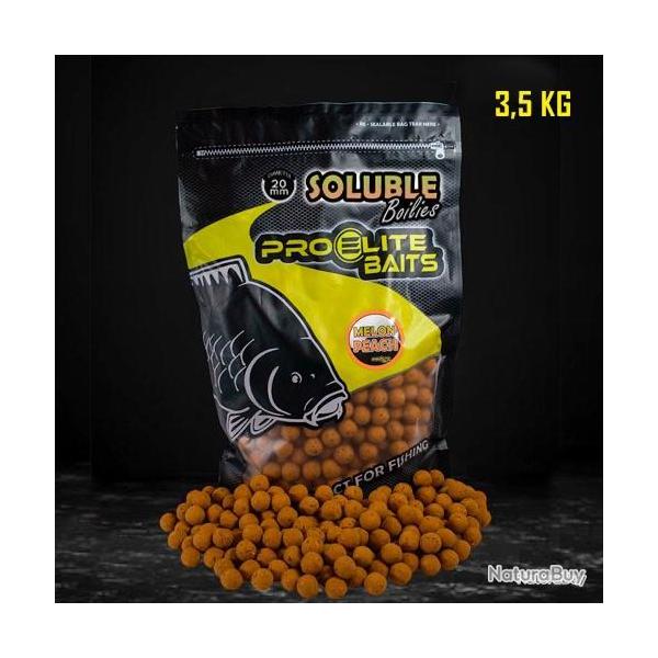 Bouillettes solubles pro elite baits melon peach 3,5kg