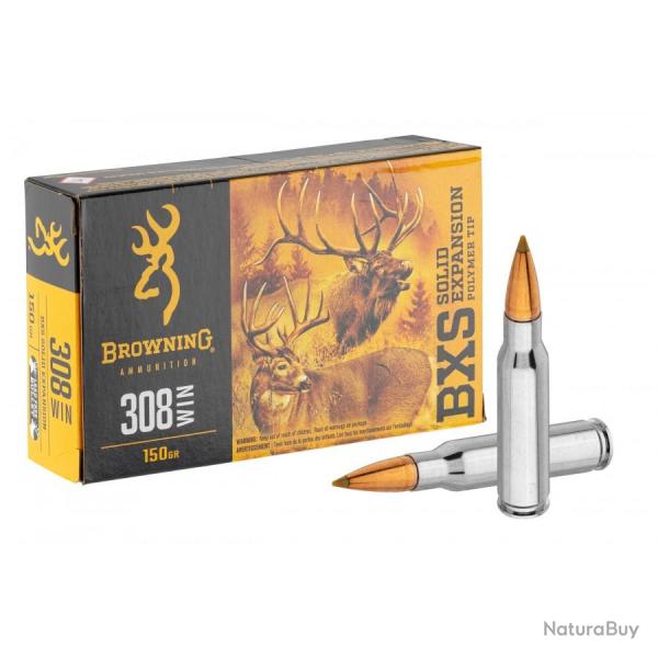 Munitions Browning BXS Calibre 308 Win Mag 180 grains