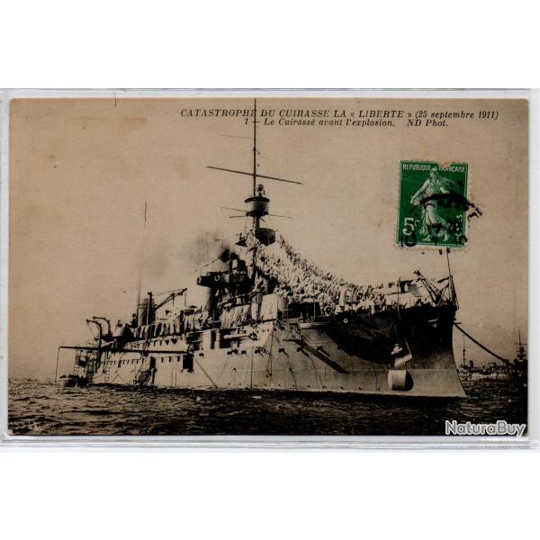 CPA - Catastrophe du Cuirasse La Libert� - Avant l'Explosion N�1265