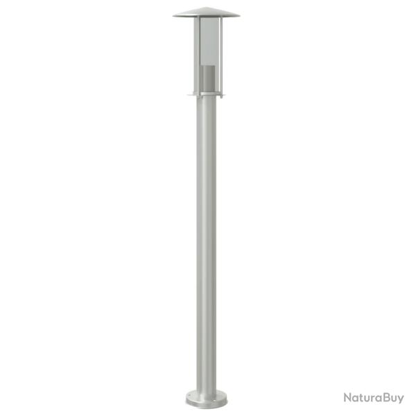 Lampadaire d'extrieur argent 100 cm acier inoxydable Argent 02_0042514