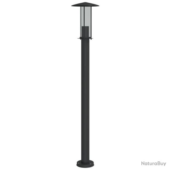 Lampadaire d'extrieur 100 cm acier inoxydable noir 02_0042503
