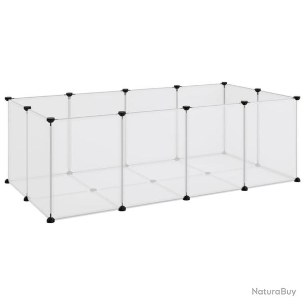 Cage pour petits animaux transparent 144 x 74 x 46,5 cm PP et acier Transparent 02_0041653