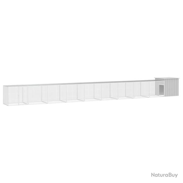 Cage pour poules 1000 x 91 x 100 cm acier galvanis� gris 02_0041654