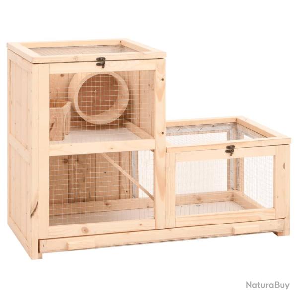 Cage � hamster 81 x 40 x 60 cm bois massif de sapin marron 02_0041682