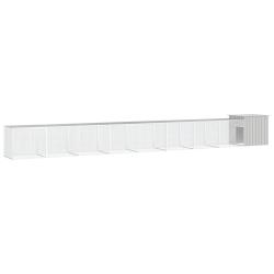 Cage pour poules 900 x 91 x 100 cm acier galvanis&eacute; gris 02_0041663