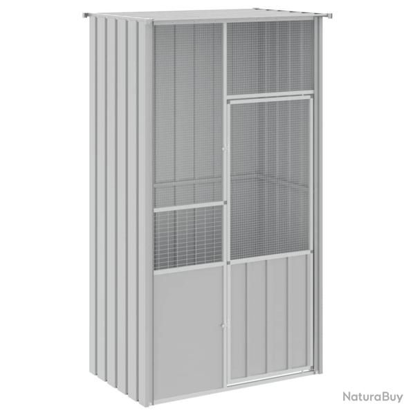 Cage � oiseaux 115 x 78 x 200 cm acier galvanis� gris 02_0041702