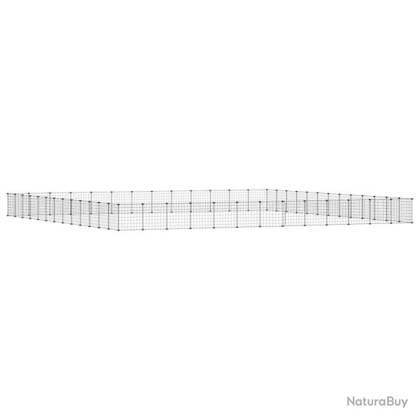 Cage animaux de compagnie � 52 panneaux et porte 35 x 35 cm noir 02_0041592