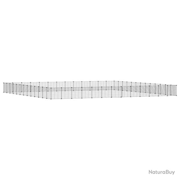 Cage animaux de compagnie � 52 panneaux et porte 35 x 35 cm noir 02_0041591