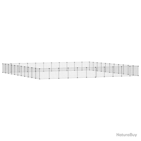 Cage animaux de compagnie � 44 panneaux et porte 35 x 35 cm noir 02_0041585