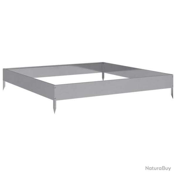 Jardini�re bac lit sur�lev� plantes fleurs terrasse jardin de jardin 100 x 100 x 18,5 cm acier inox