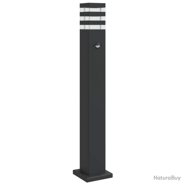 Lampadaire d'ext�rieur avec capteur 80 cm aluminium noir 02_0042524