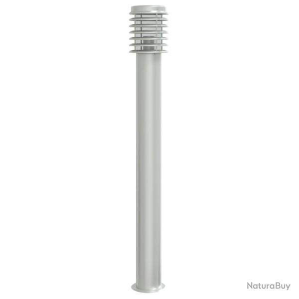 Lampadaire d'extrieur argent 110 cm acier inoxydable Argent 02_0042515
