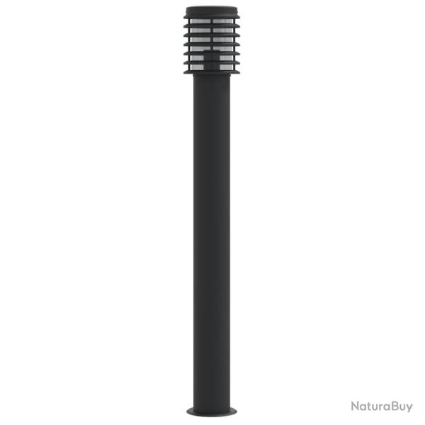 Lampadaire d'extrieur 110 cm acier inoxydable noir 02_0042505