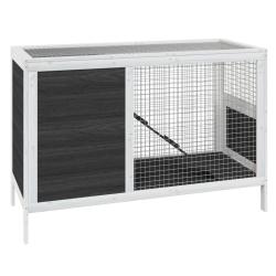 Clapier 103 x 44 x 69,5 cm bois de pin massif gris 02_0041934