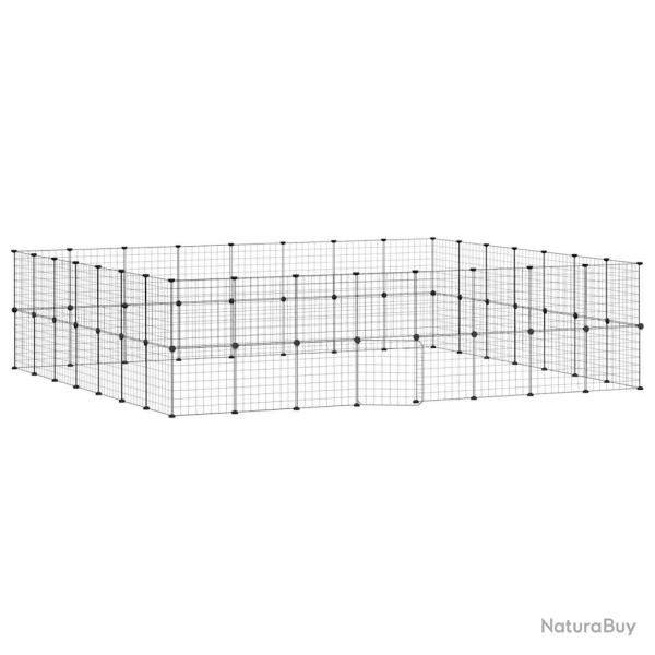 Cage animaux de compagnie � 60 panneaux et porte 35 x 35 cm noir 02_0041596