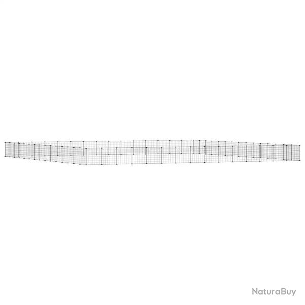 Cage animaux de compagnie � 60 panneaux et porte 35 x 35 cm noir 02_0041593