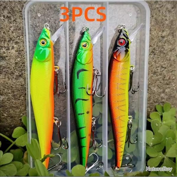 Lot de 3 leurres 12 cm 14 gr