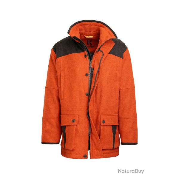 Veste homme RASCHER orange en loden
