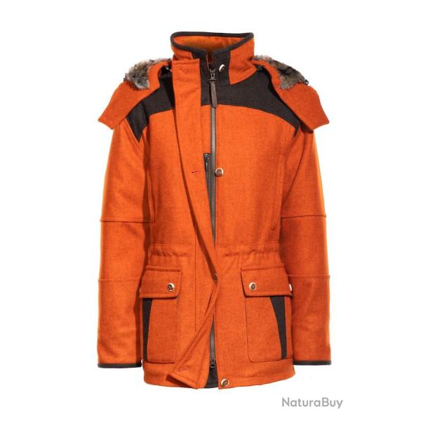 Veste femme RASCHER orange en loden