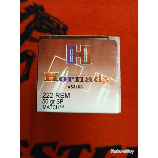 Hornady soft point match cal 222 rem 50grs