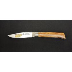 L'Alpin par le Fid&egrave;le ALOL en bois d'olivier - couteau de poche